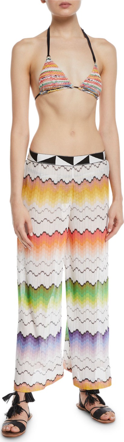 Missoni Zigzag Mesh Pull-On Coverup Pants