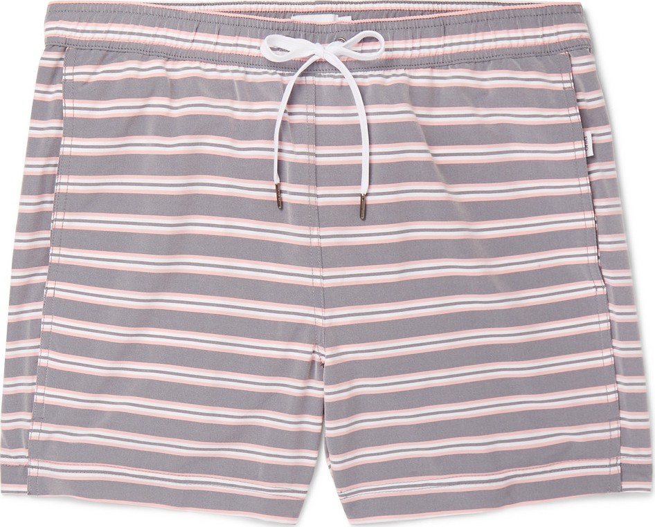 Onia Charles Mid-Length Striped Swim Shorts