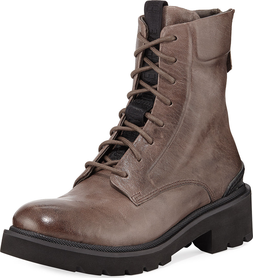 Frye Allison Leather Combat Boots