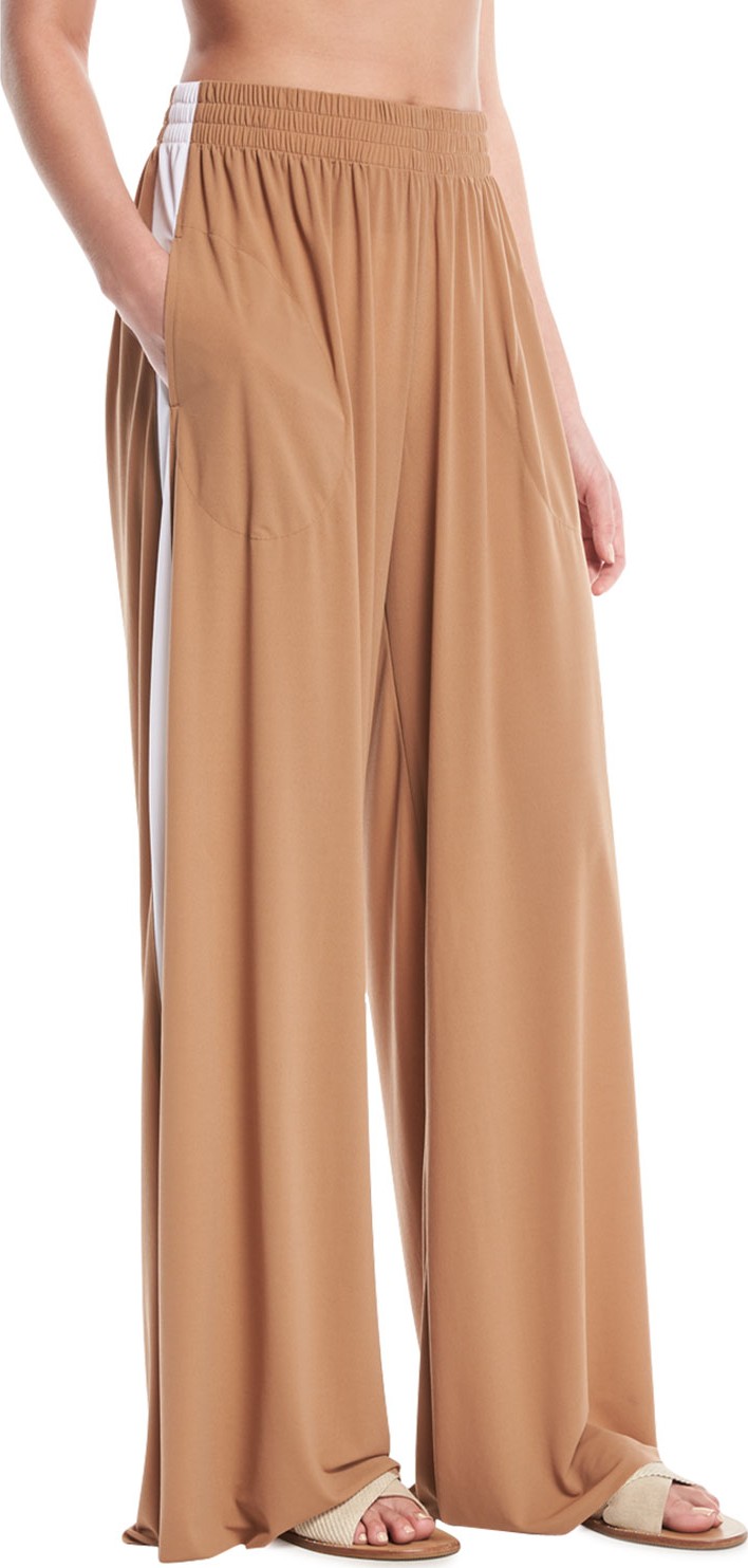 Norma Kamali Side-Stripe Elephant Sweatpants