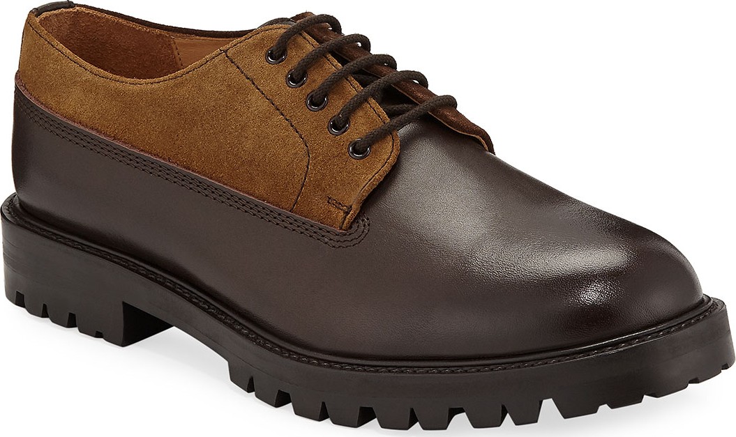 Hender Scheme Percy Leather & Suede Lace-Up Shoes