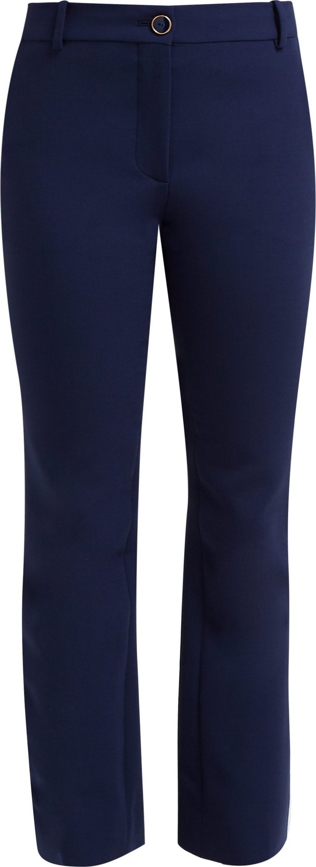 Valentino Mid-rise wool-blend flared trousers