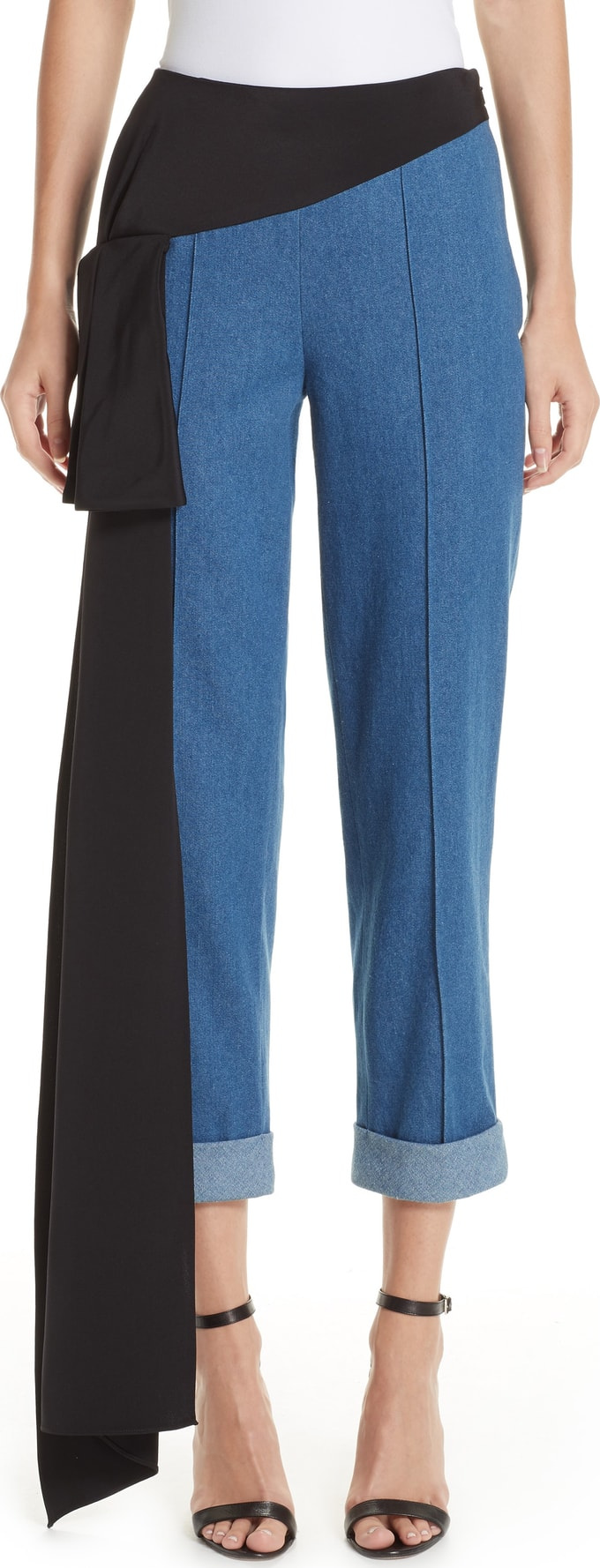 Hellessy Romeo Silk Panel Crop Jeans