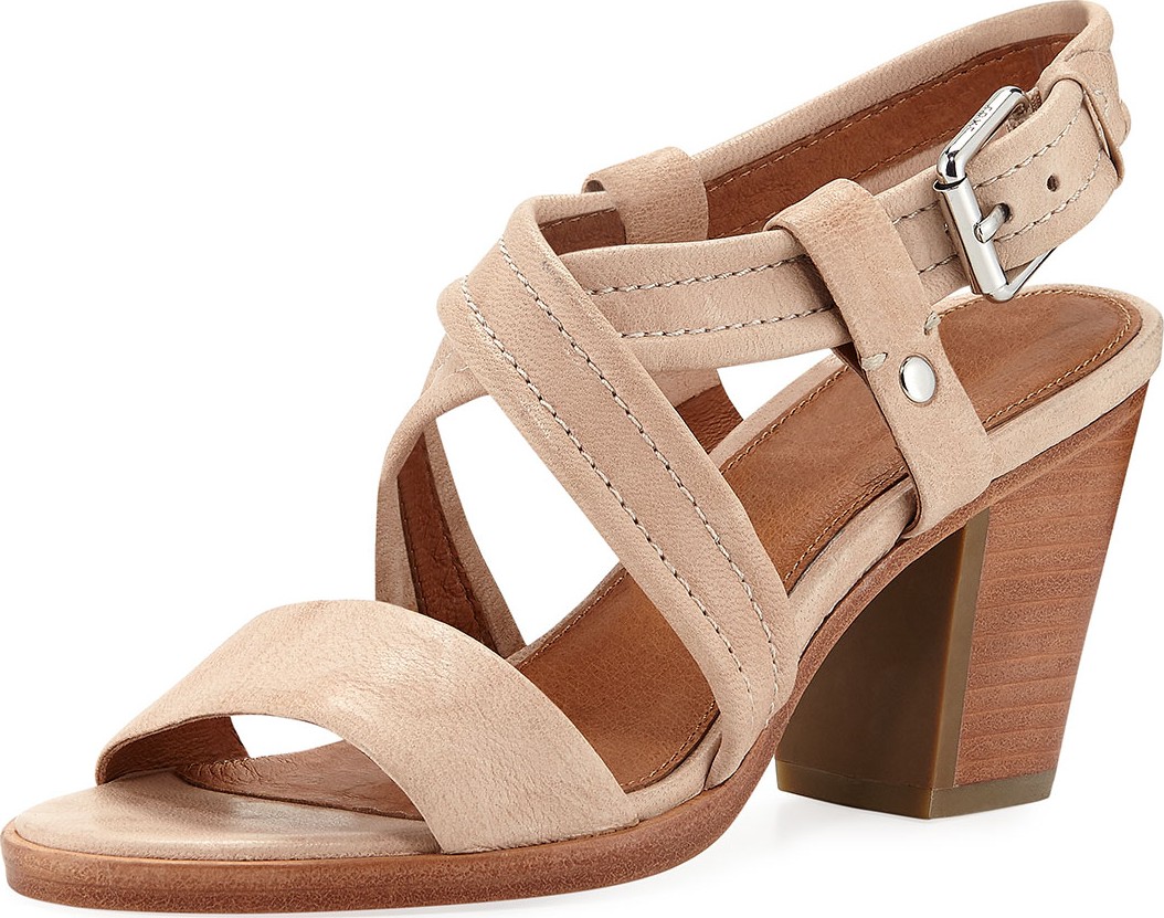 Frye Dani Grained Leather Sandals