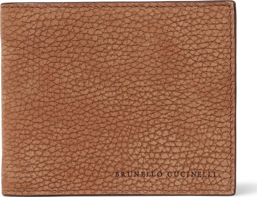 Brunello Cucinelli Full-Grain Nubuck Billfold Wallet