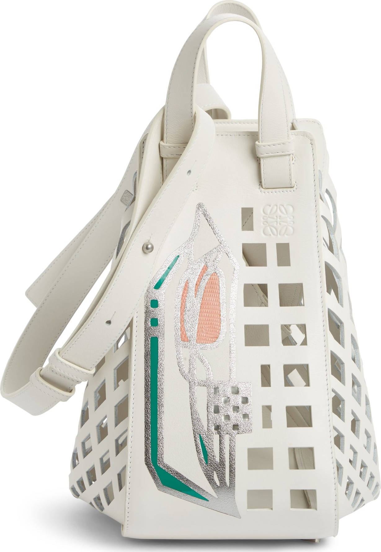 LOEWE Hammock Perforated Leather Hobo