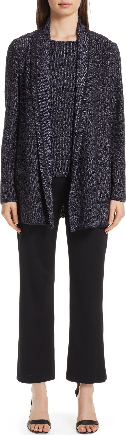 St. John Milano Knit Side Slit Crop Pants