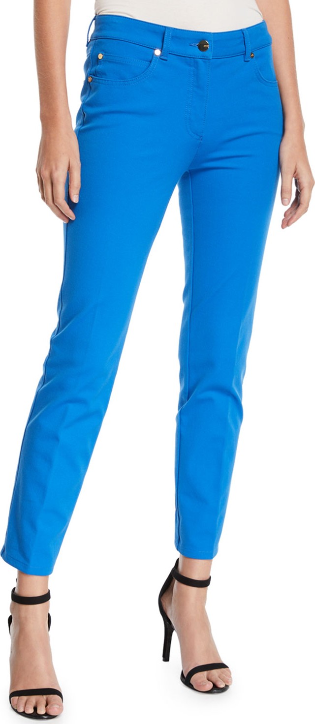 Escada Five-Pocket Skinny-Leg Ankle Jeans