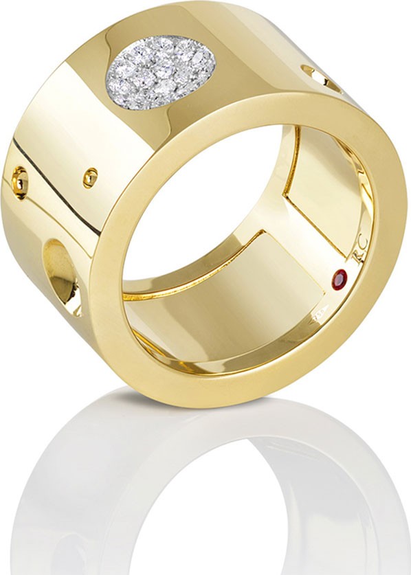 Roberto Coin Pois Moi Luna 18k Gold & Diamond Ring