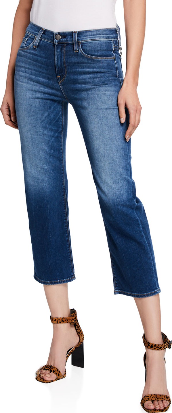 Hudson Stella Mid-Rise Crop Straight-Leg Jeans Hudson Stella Mid-Rise Crop Straight-Leg Jeans