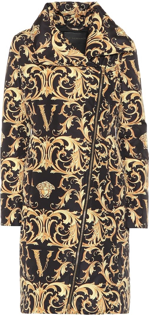 Versace Printed puffer coat
