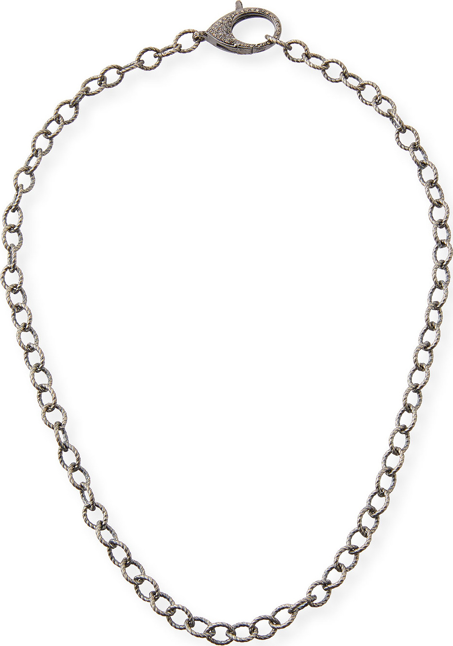 Margo Morrison Diamond Lock Chain Necklace, 18"