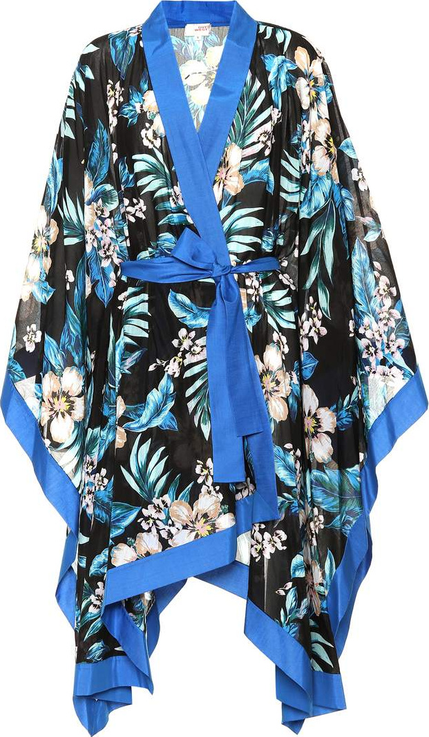 DIANE von FURSTENBERG Floral cotton and silk kimono jacket