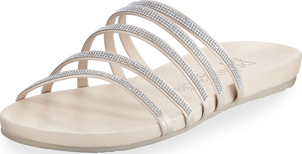 Pedro Garcia Gala Crystal Multi-Strap Flat Sandals