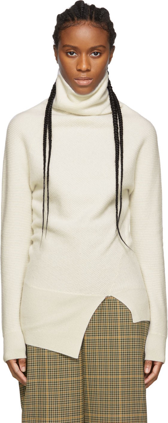 Sportmax Off-White Cashmere Boero Turtleneck