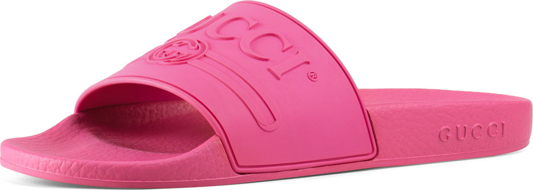 Gucci Pursuit Logo Rubber Pool Slide Sandal