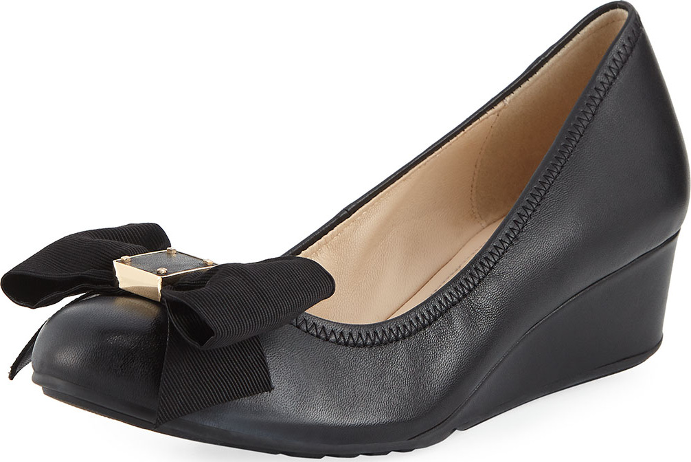 Cole Haan Tali Grand Soft Bow Wedge Pumps