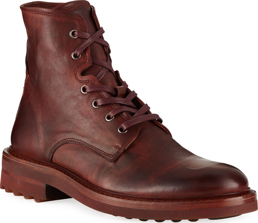 John Varvatos Men's Essex Lace-Up Leather Boots