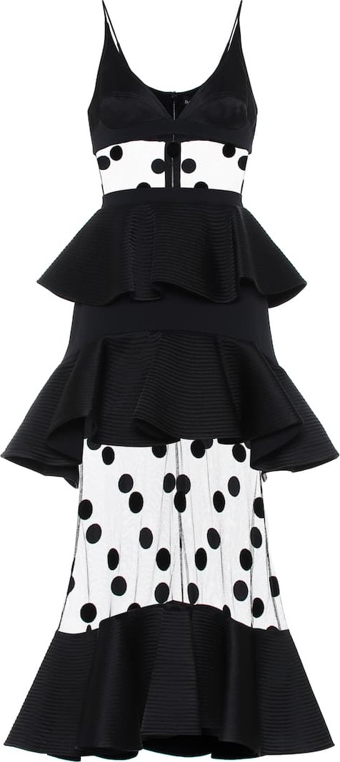 David Koma Satin midi dress