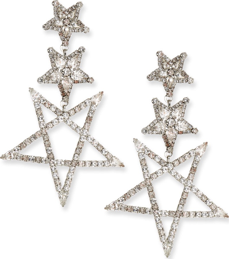 Elizabeth Cole Tate Crystal Star Earrings