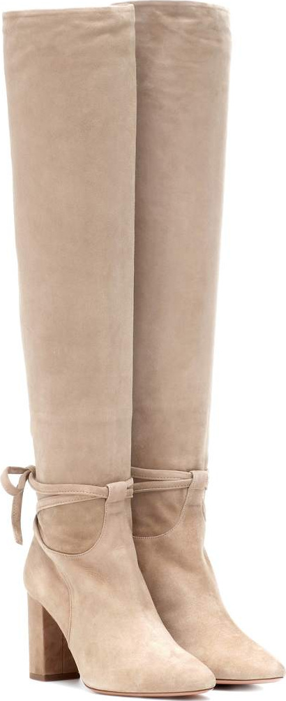 Aquazzura Milano 85 suede boots