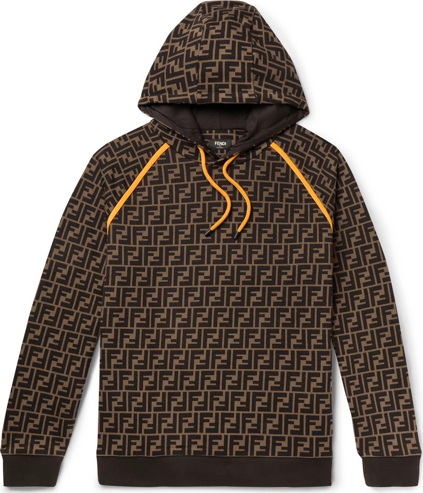 Fendi Logo-Print Cotton-Jersey Hoodie