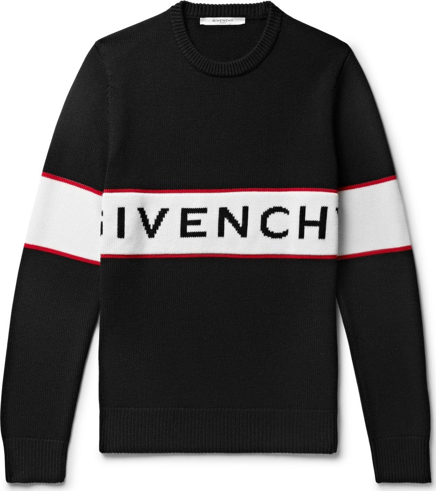 Givenchy Logo-Intarsia Wool Sweater