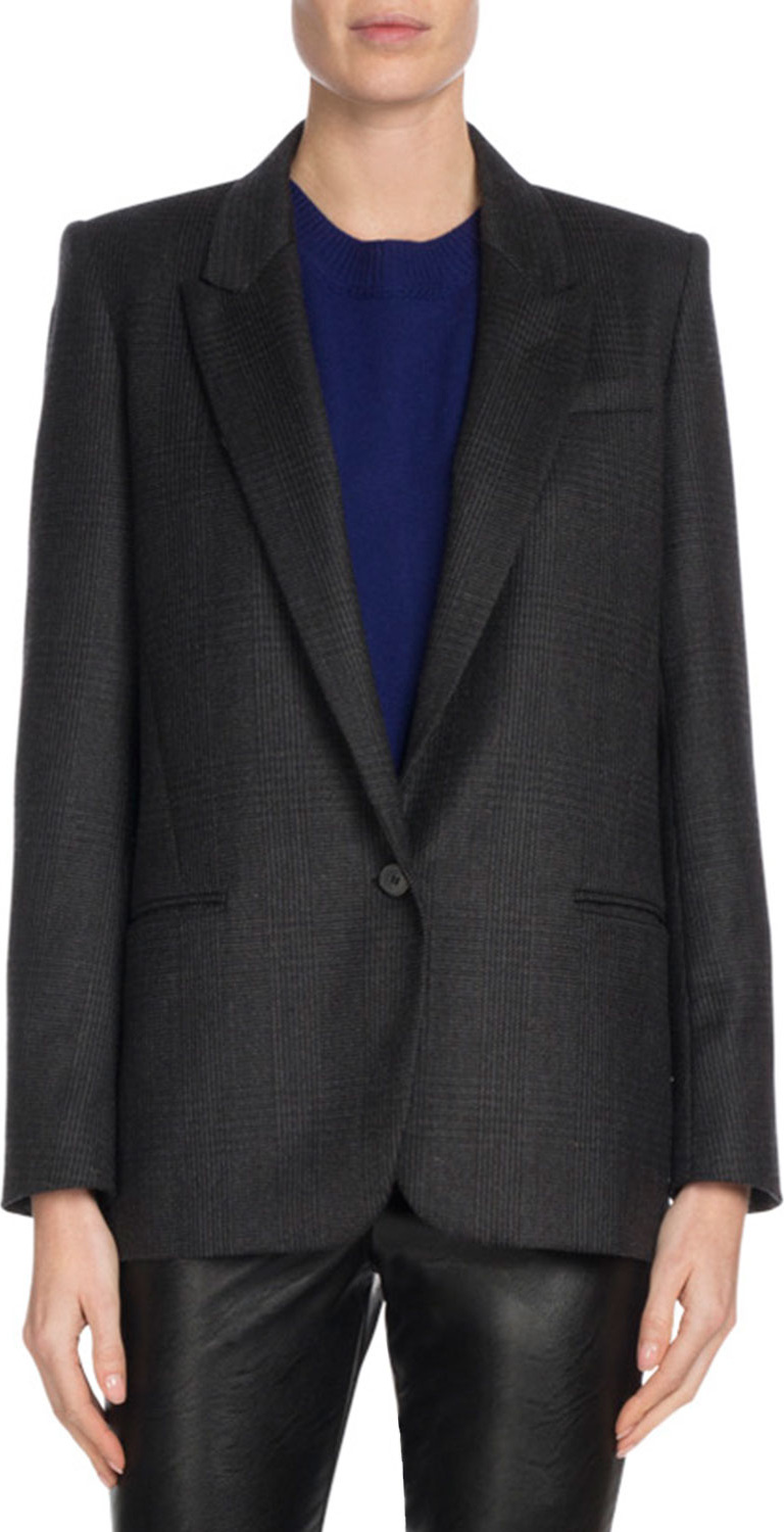 Isabel Marant Etoile Igora Single-Button Wool Blazer