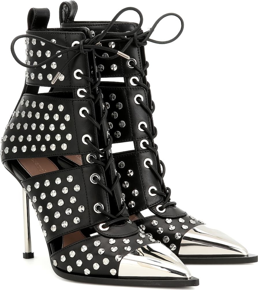 Alexander McQueen Studded leather ankle boots