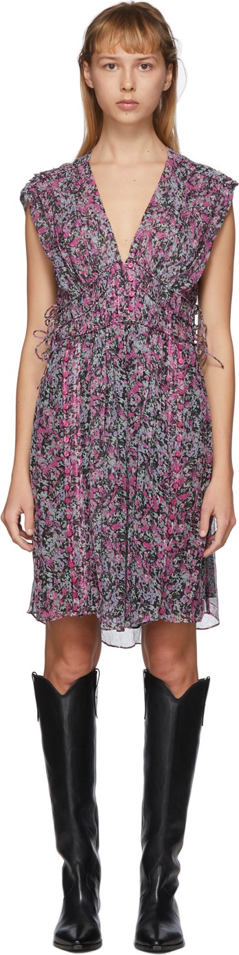 Isabel Marant Black & Multicolor Oaxoli Dress