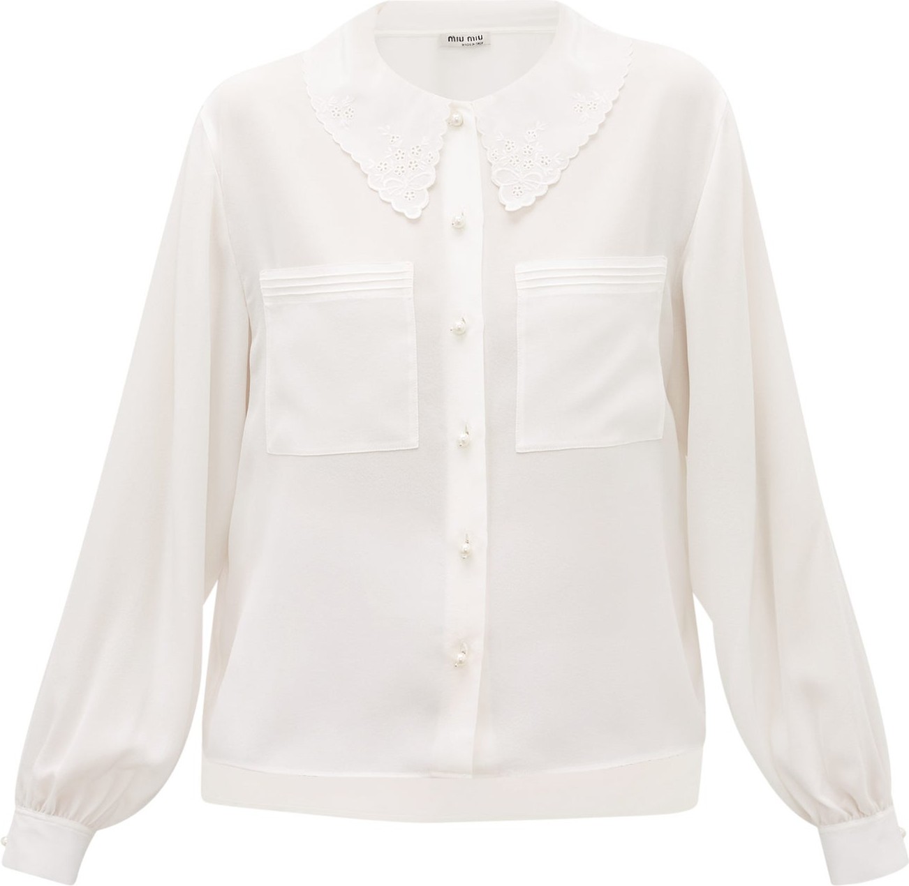 Miu Miu Chelsea-collared silk shirt