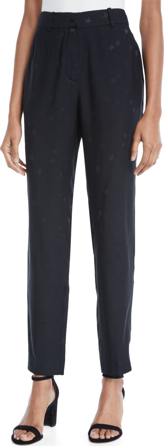 Equipment Warsaw Straight-Leg Star-Print Trousers