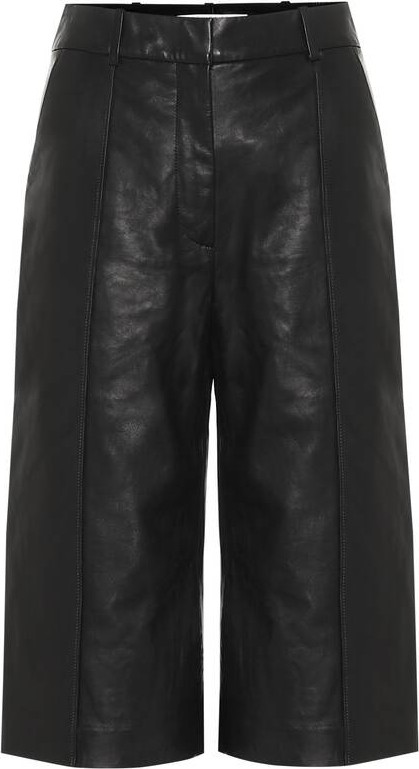 Veronica Beard Arnold high-rise leather culottes
