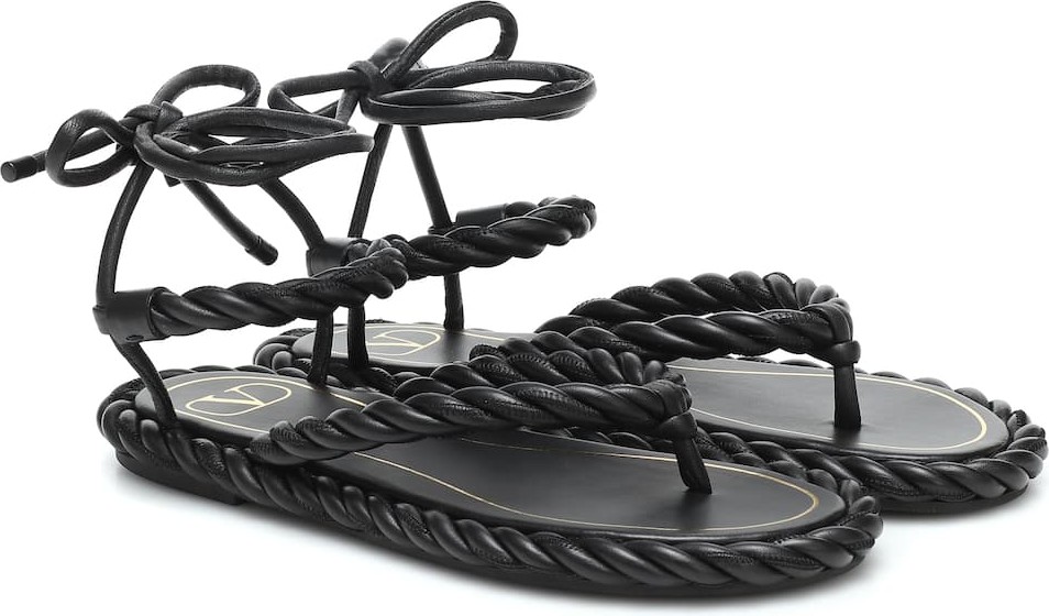Valentino Valentino Garavani The Rope leather sandals