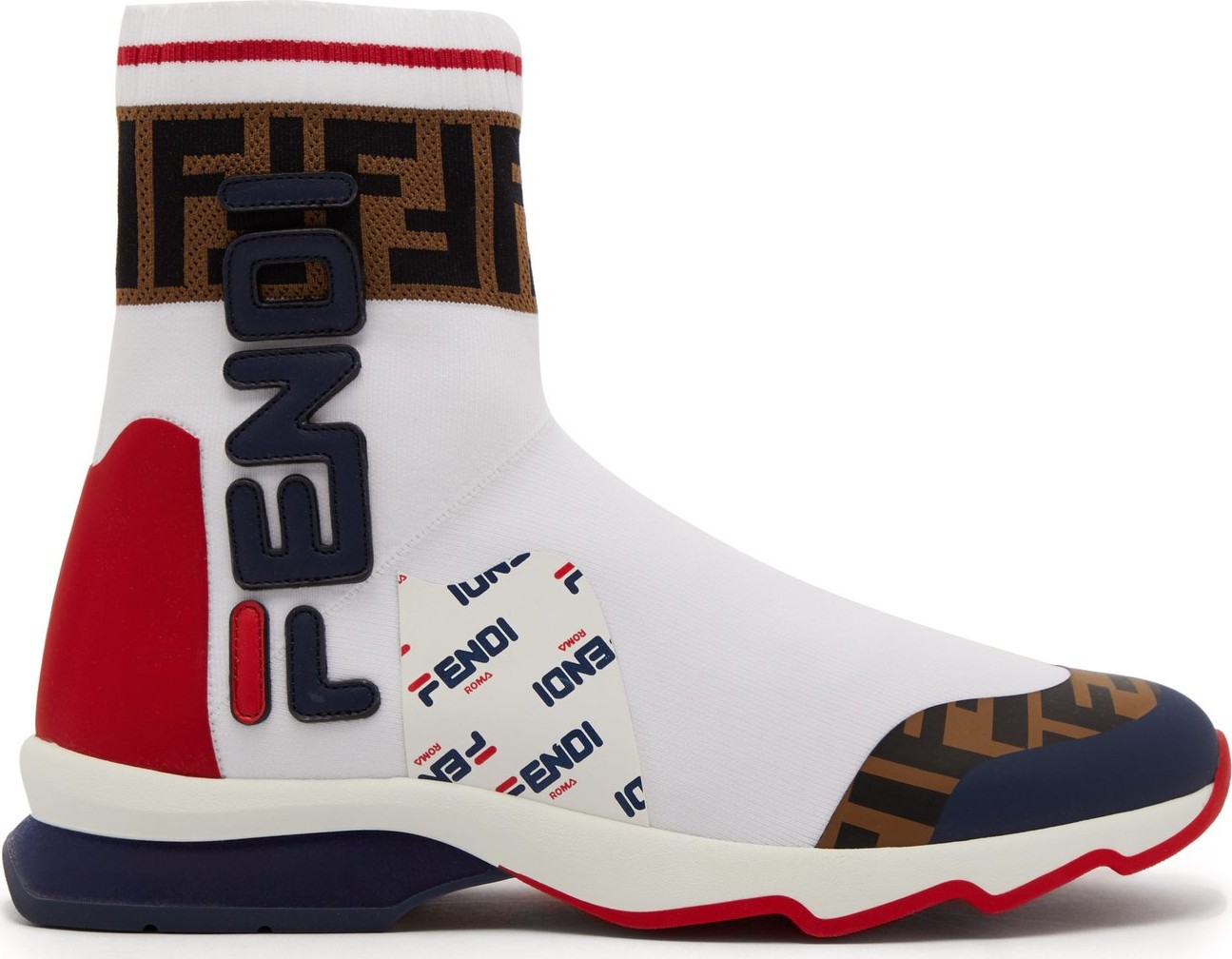 Fendi Mania FF logo sock boots