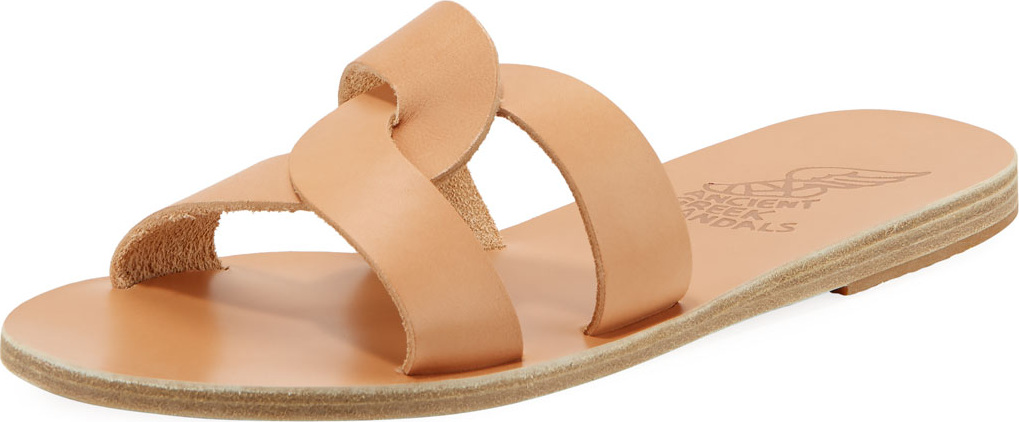 Ancient Greek Sandals Vachetta Interlocking Flat Slide Sandal
