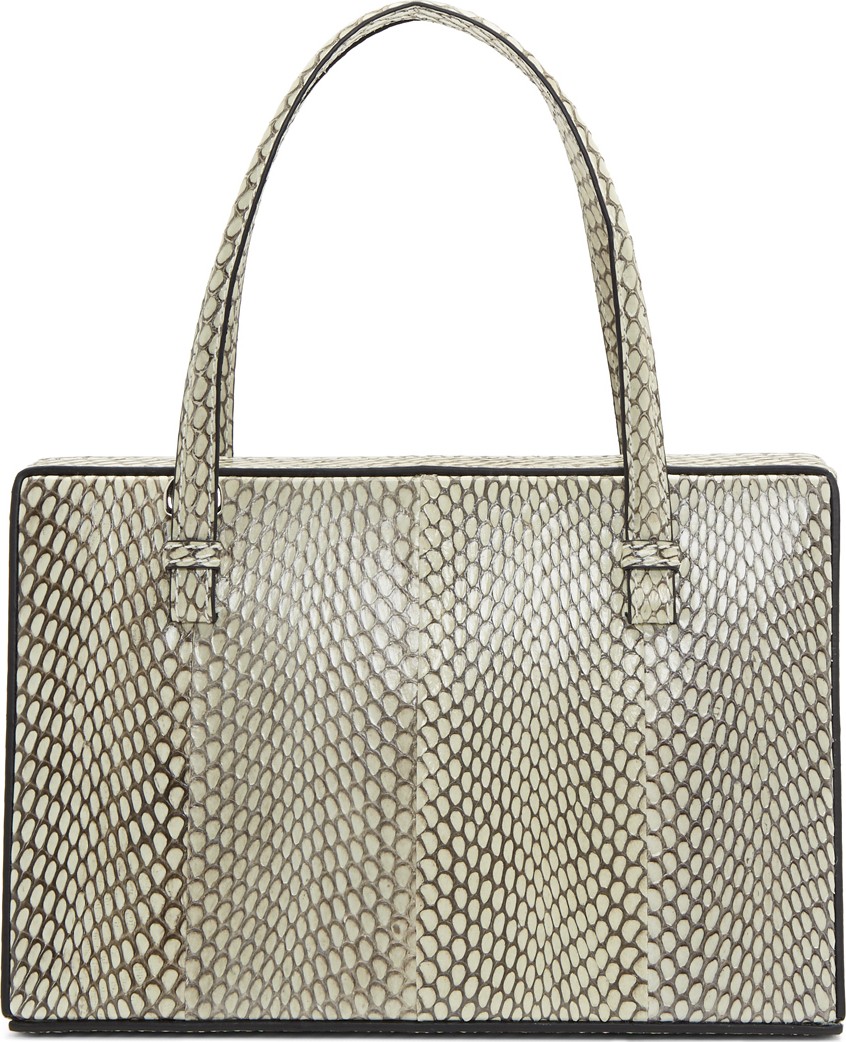 LOEWE Off-White Python Bolso Postal Bag