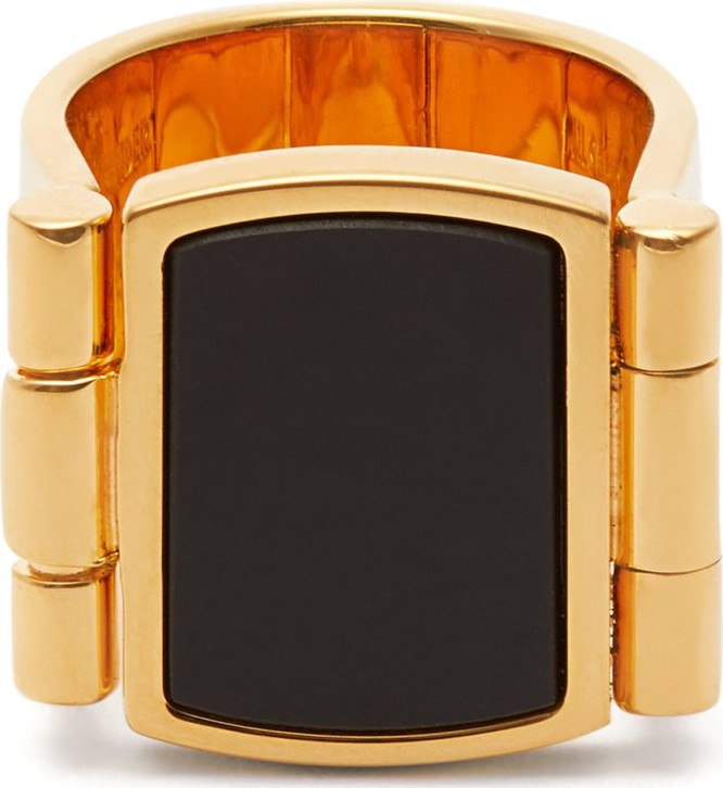 Jil Sander Flat-top onyx ring