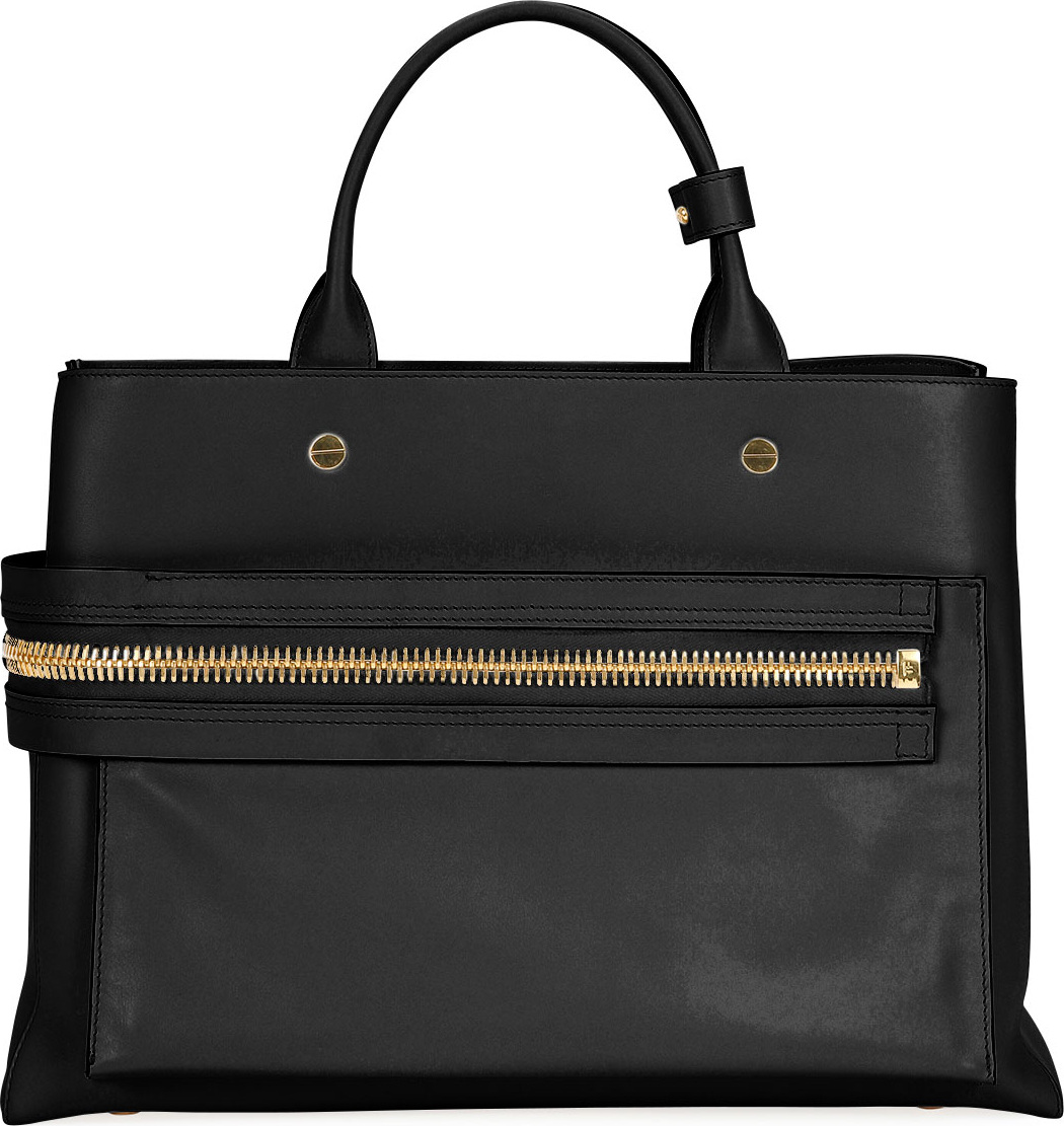 TOM FORD Leather Big Zip Satchel Bag