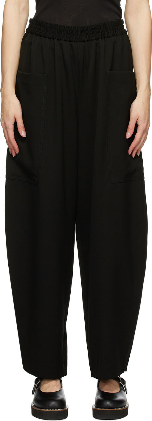 Y's By Yohji Yamamoto - Black Wool N-Pocket Trousers