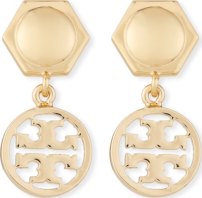 Tory Burch Logo Drop Earrings