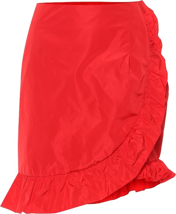 Alexachung Ruffled taffeta miniskirt