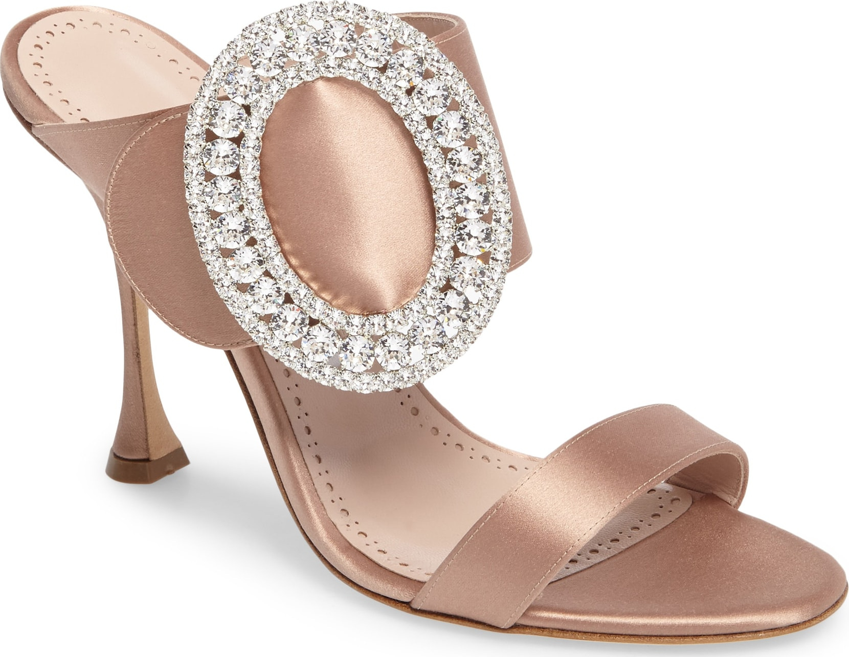 Manolo Blahnik Fibiona Crystal Embellished Mule