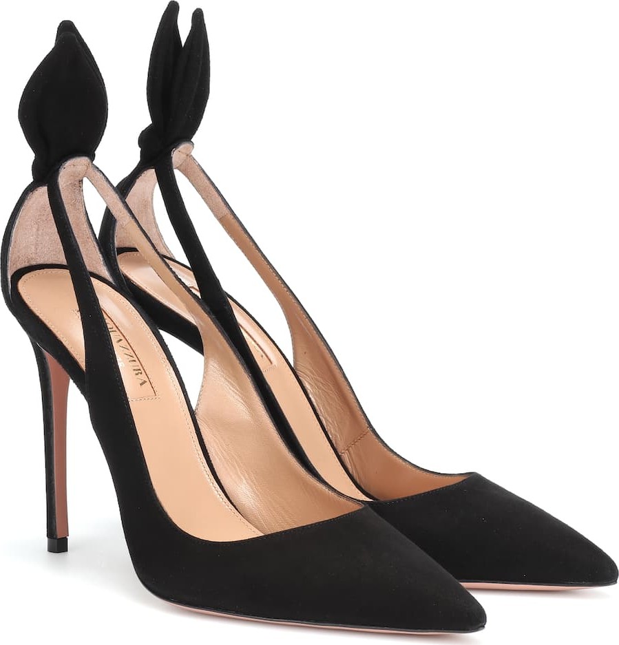 Aquazzura Deneuve 105 suede pumps