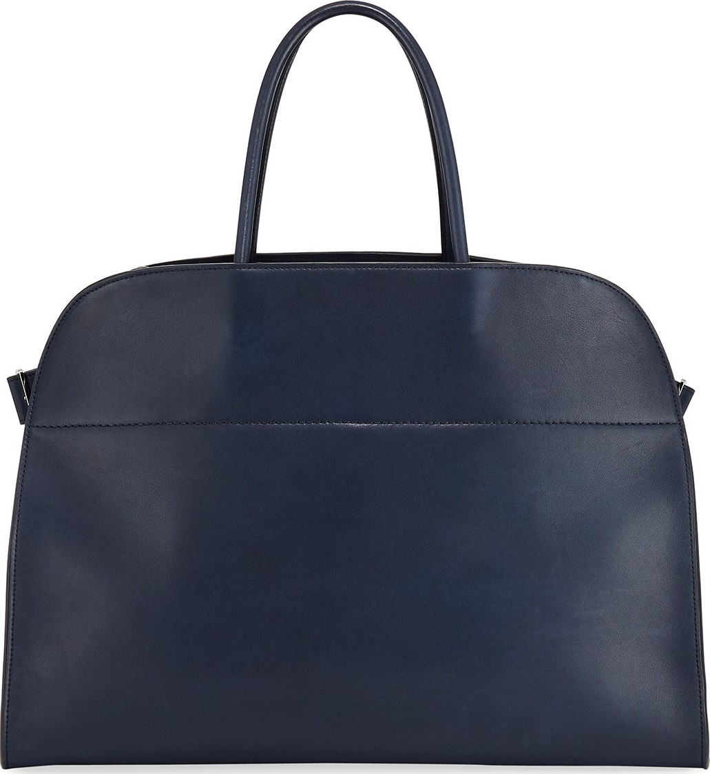 THE ROW Margaux 17 Smooth Saddle Leather Tote Bag