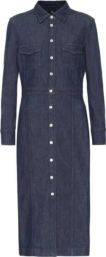 7 For All Mankind Luxe denim shirt dress