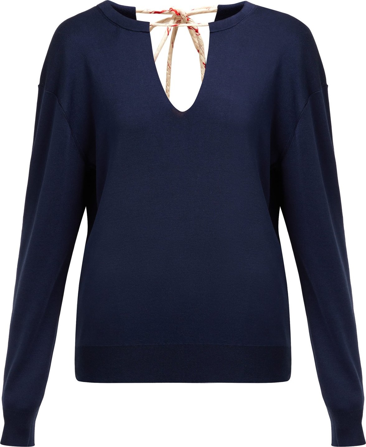 Chloe Split neck silk-blend sweater