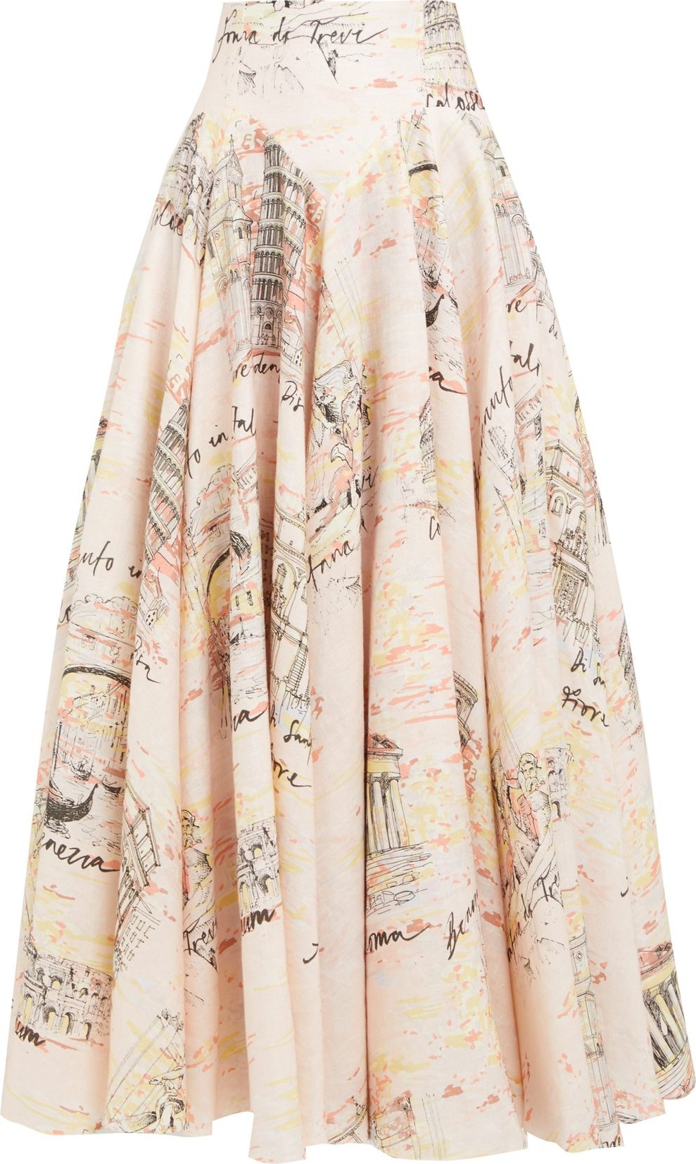 Emilia Wickstead Nicola printed A-line skirt