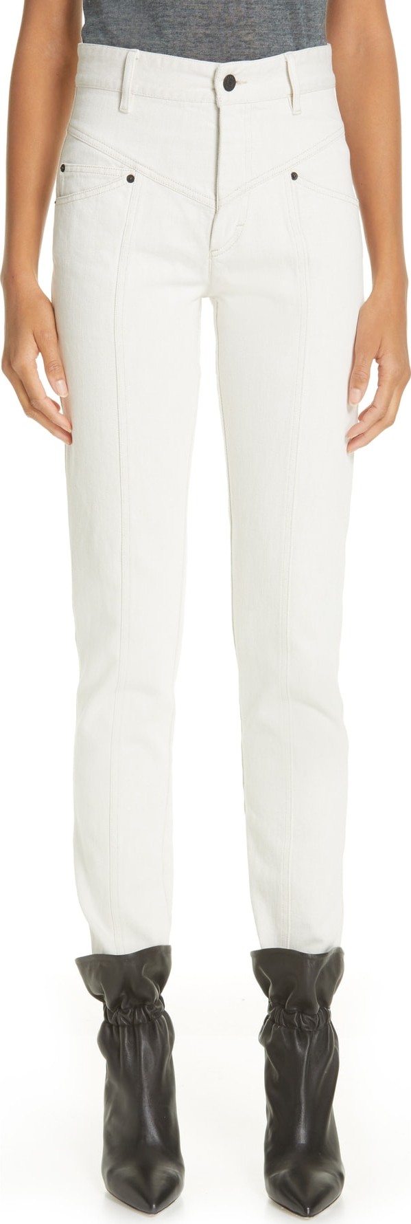 Isabel Marant '80s High Rise Straight Leg Jeans