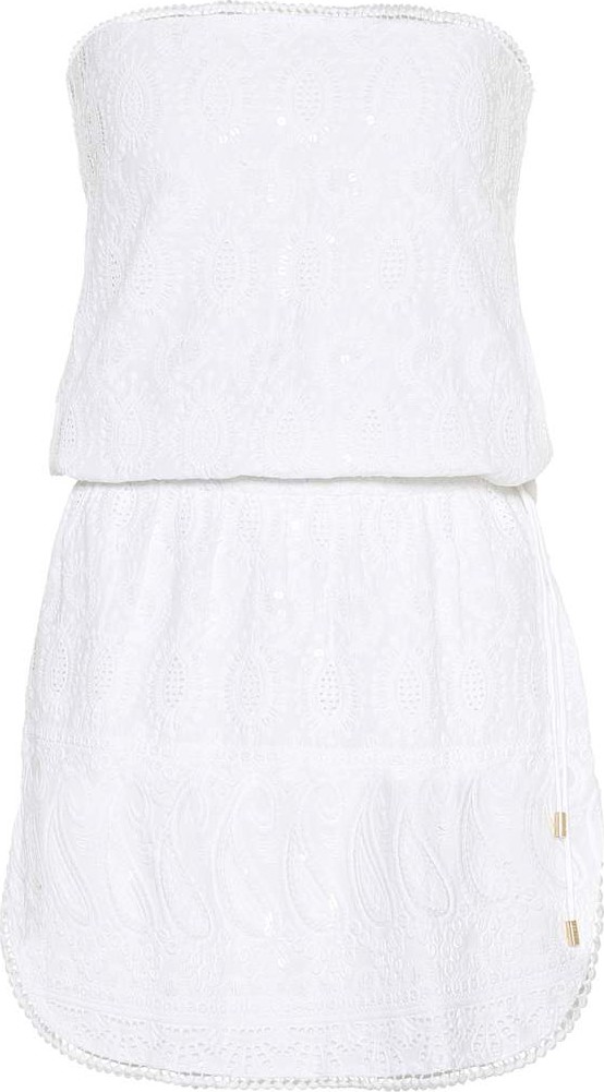 Melissa Odabash Tia embroidered cotton minidress